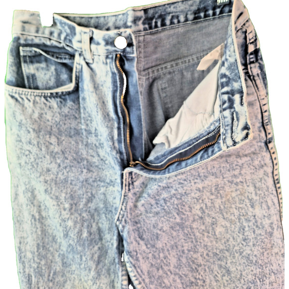 Vintage Style Acid Wash Mom Jeans High Waist Tapered Leg Distressed 80s 90s Sz11 - Picture 8 of 12